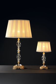 Euroluce Lampadari ALICANTE Satin LG1 / Gold - настольная лампа производства Италии: фото, описание, характеристики, цена, отзывы